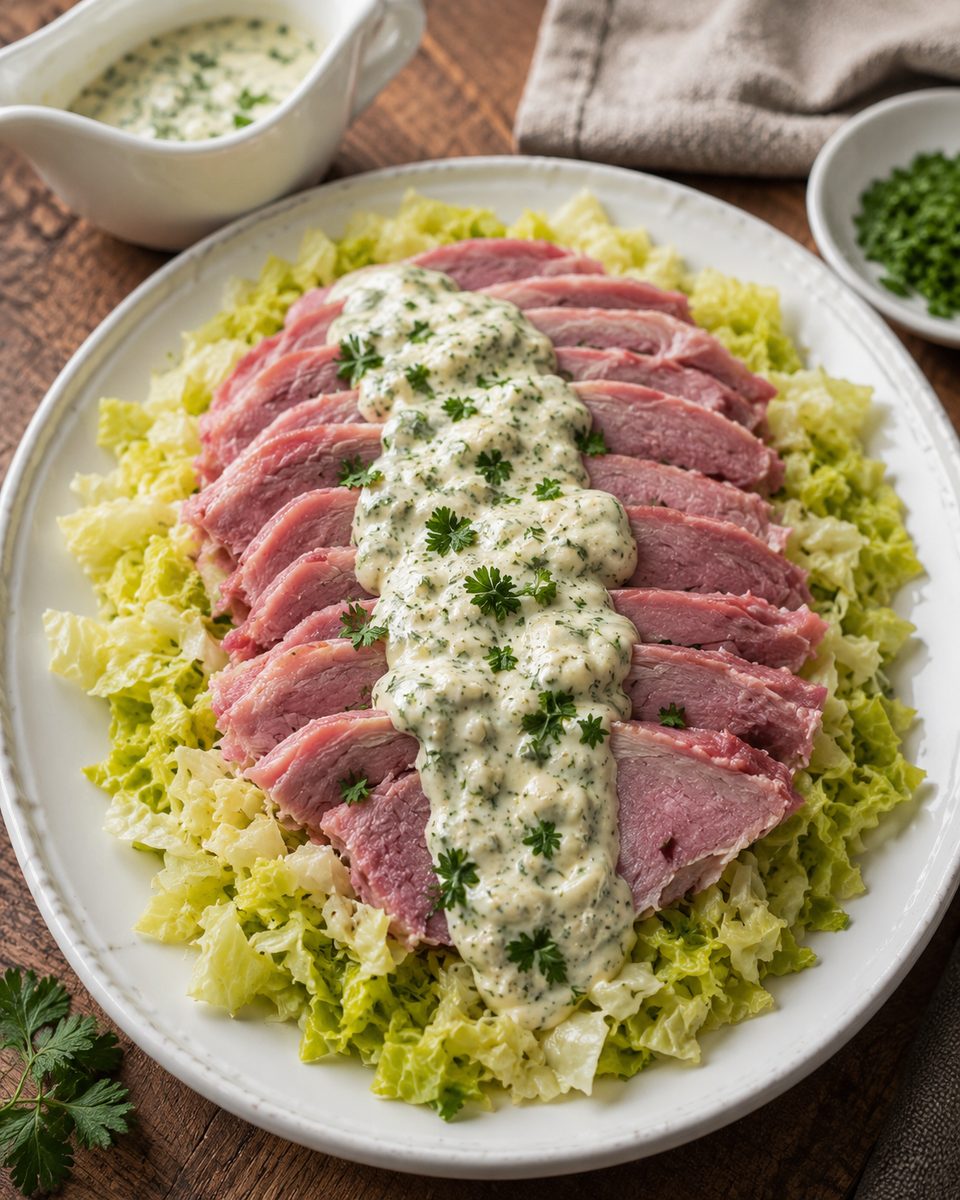 Bacon & Cabbage with Parsley Sauce