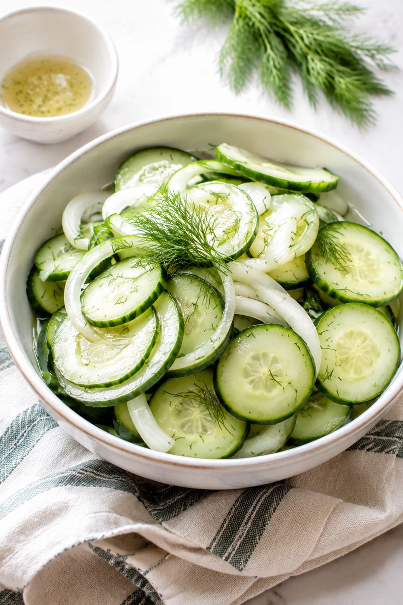 Old-Fashioned Cucumbers and Onions in Vinegar