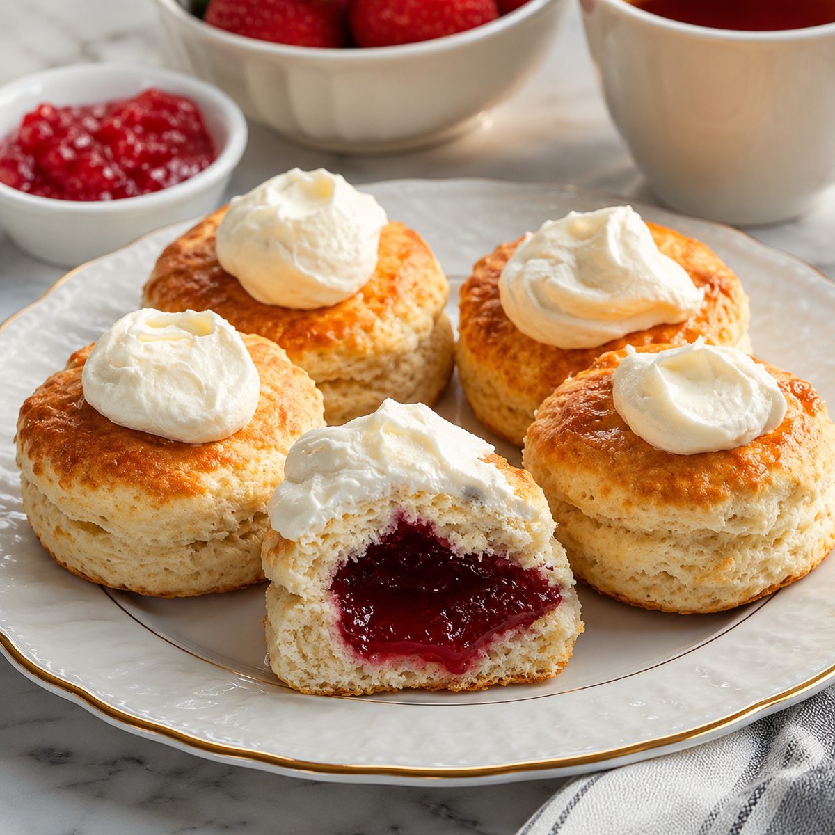Scones with Jam & Cream